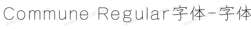 Commune Regular字体字体转换